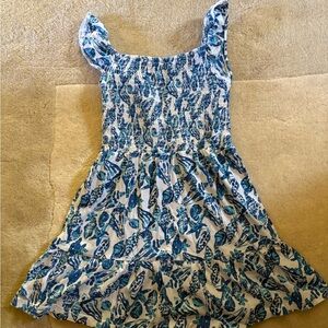 Lilly Pulitzer Kids Dress with Blue and White Pattern